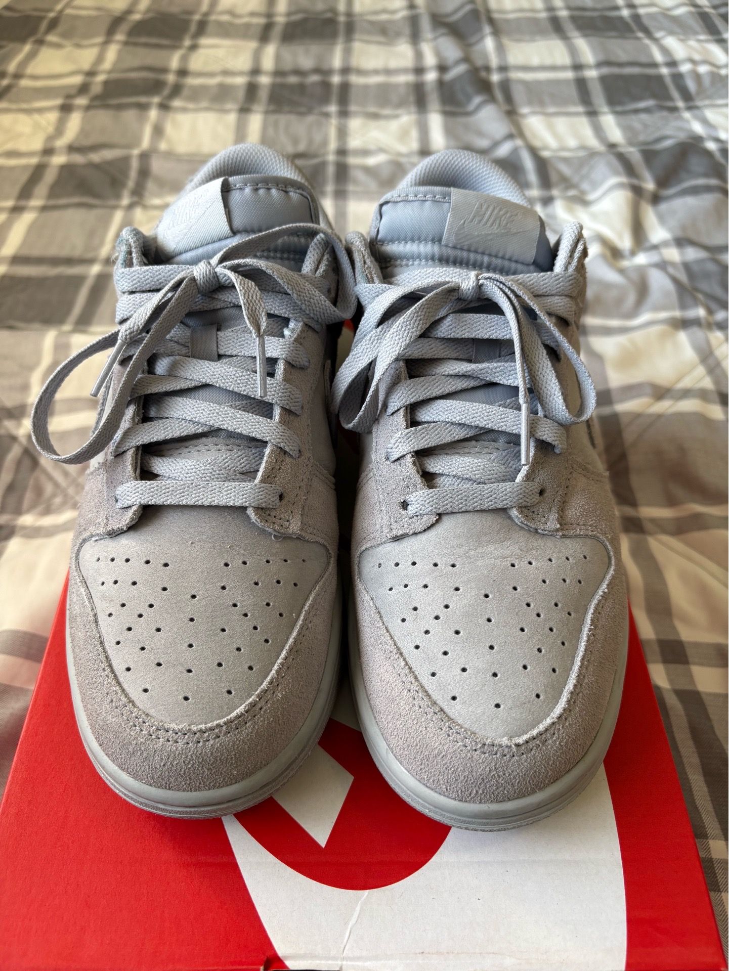 Nike Dunk Low Grey Suede Mens Size 10