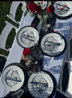 100 black place mats