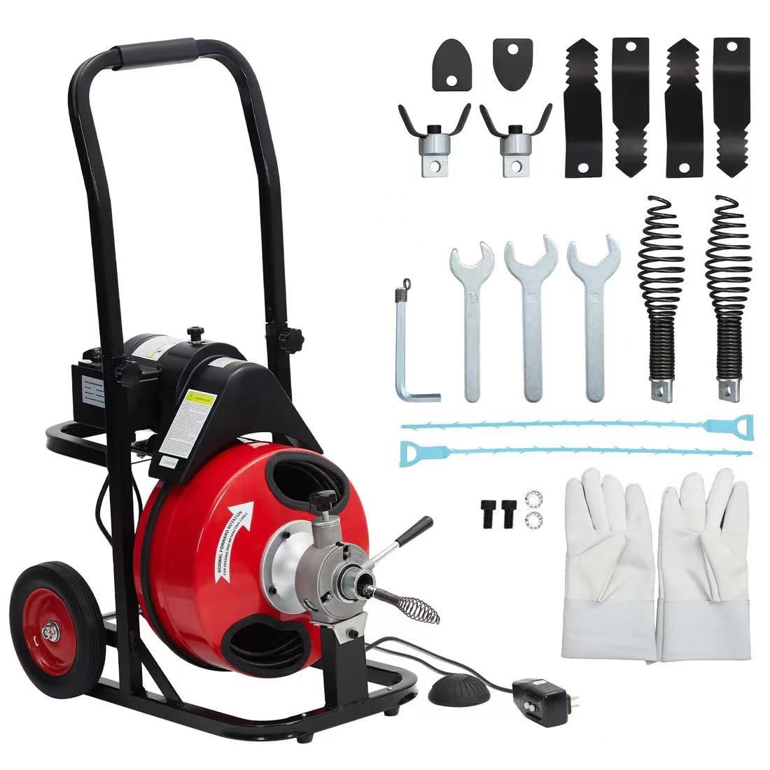 Garvee Auto Feed 100 FT x 3/8 Inch Drain Cleaner Machine with 250W Motor $150