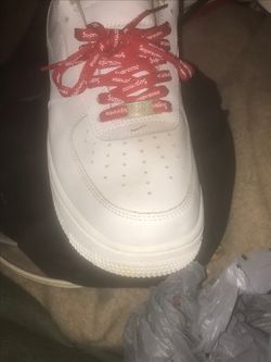 Nike Air Force 1 supremes with Supreme Laces