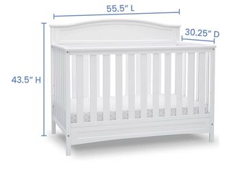4-in-1 Convertible Baby Crib with mattress washable/waterproof cover