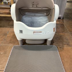 Self Cleaning Litter Box, Automatic Cat Litter Box with APP Control, Odor-Free Waste Disposal Includes Trash Bags, Large Waste Bin, Open-Top, for Mult