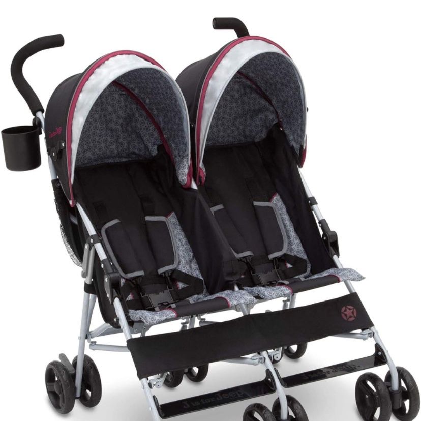 Jeep Scout Double Stroller, Lunar Burgundy