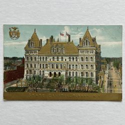 Antique Embossed Postcard State Capital Building Albany, NY Divided Back