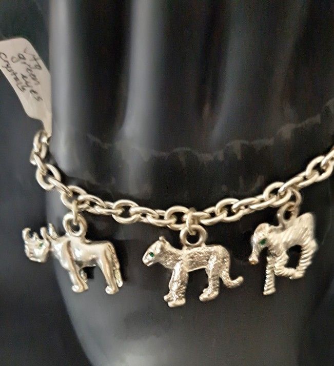 Silver Animal Charm Bracelet