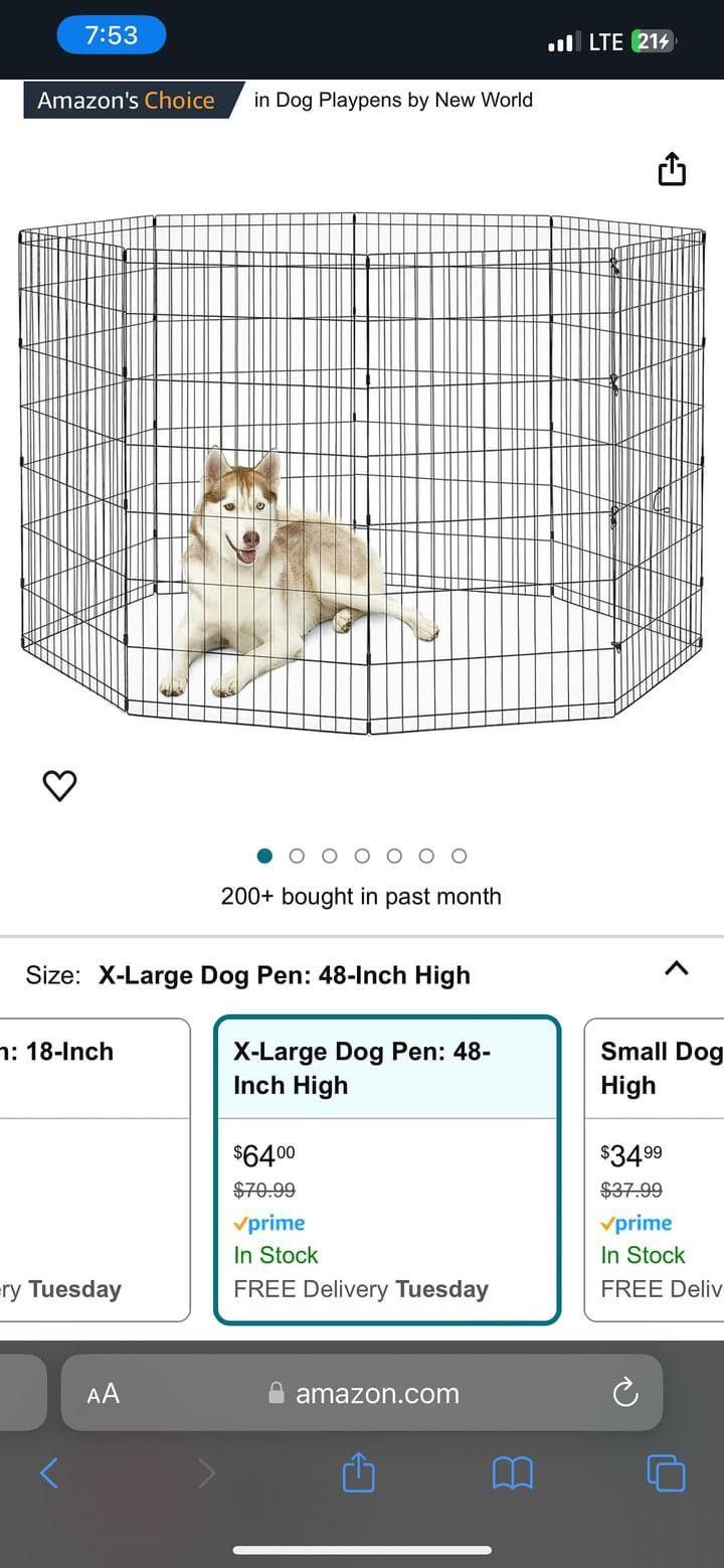 X-Large Dog Pen 48 Inch High