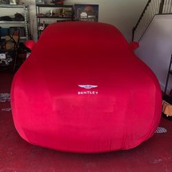 Red Bentley Dust Cover With Carrying Sack