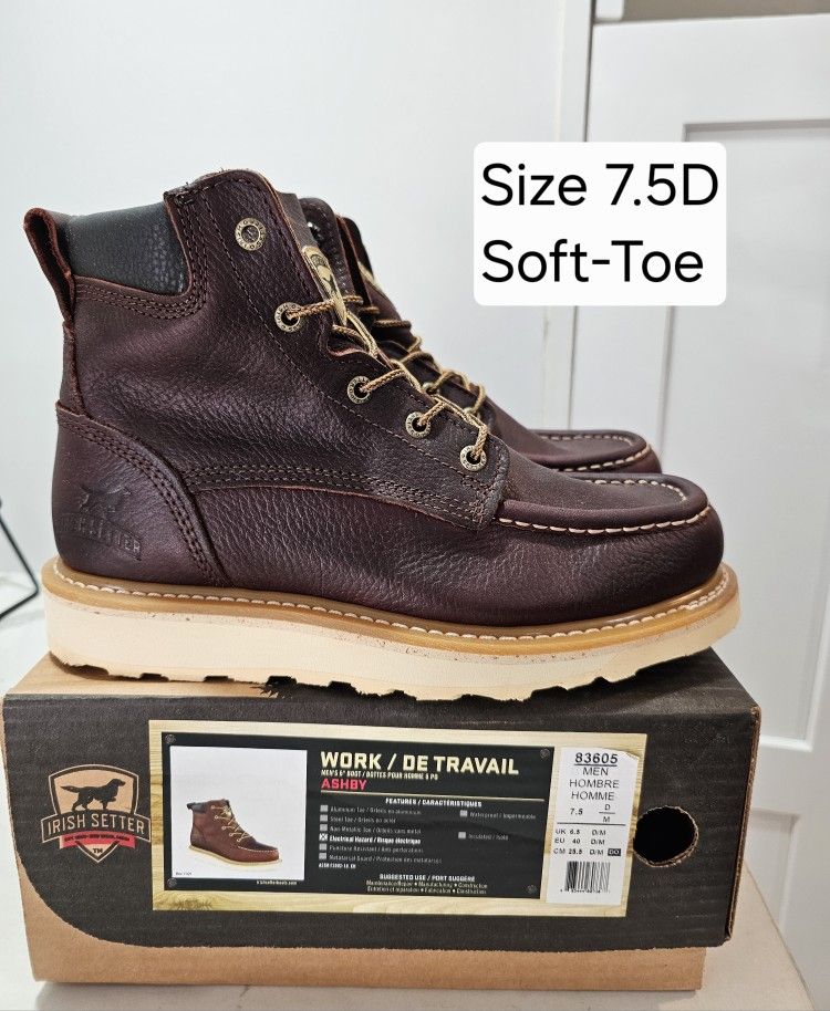 Red Wings Irish Setter Soft Toe Boots Sizes 7, And 7.5