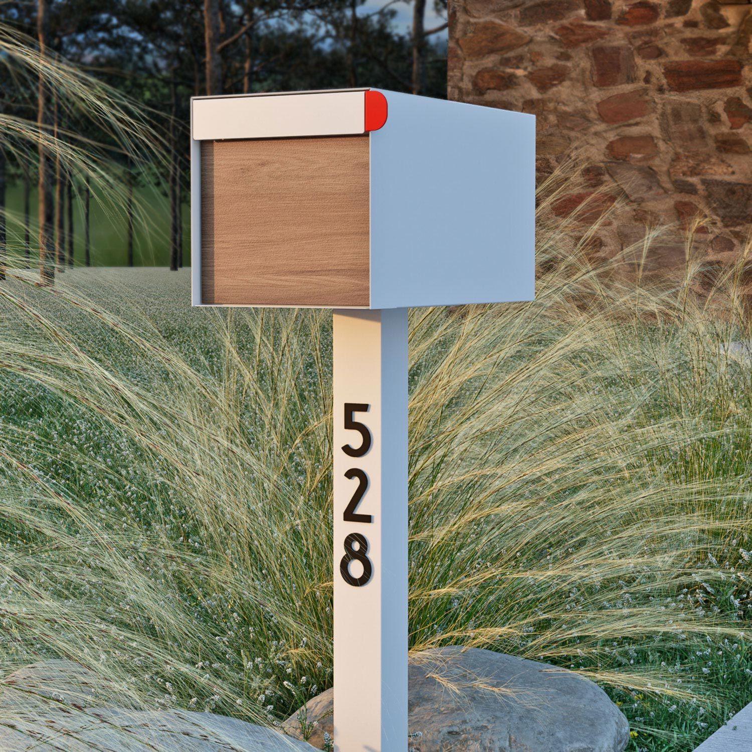 Mailbox Custom House Numbers Modern Home Decor Outdoor Yard Art