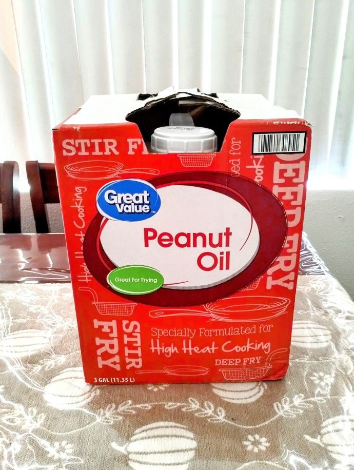 NEW SEALED peanut oil 3 Gallons (11.35 L) / NUEVO aceite de cacahuete