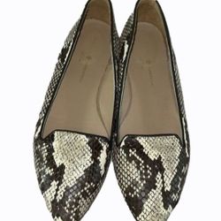 Mercanti Fiorentini shoes Womens Leather Snakeskin moccasin Reptile Size 9 /39.5