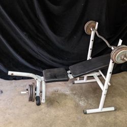 Bench Press With 2 Bars/150 Lb In Weights 