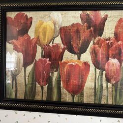 Framed Tulip Art 