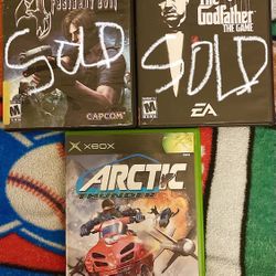 Vintage PlayStation PS2 XBOX ARCTIC THUNDER THE GODFATHER RESIDENT EVIL 4 VIDEO GAMES