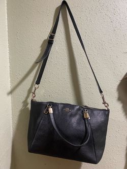 Coach Kelsey Pebble Leather Satchel Crossbody Shoulder Bag Black Authentic