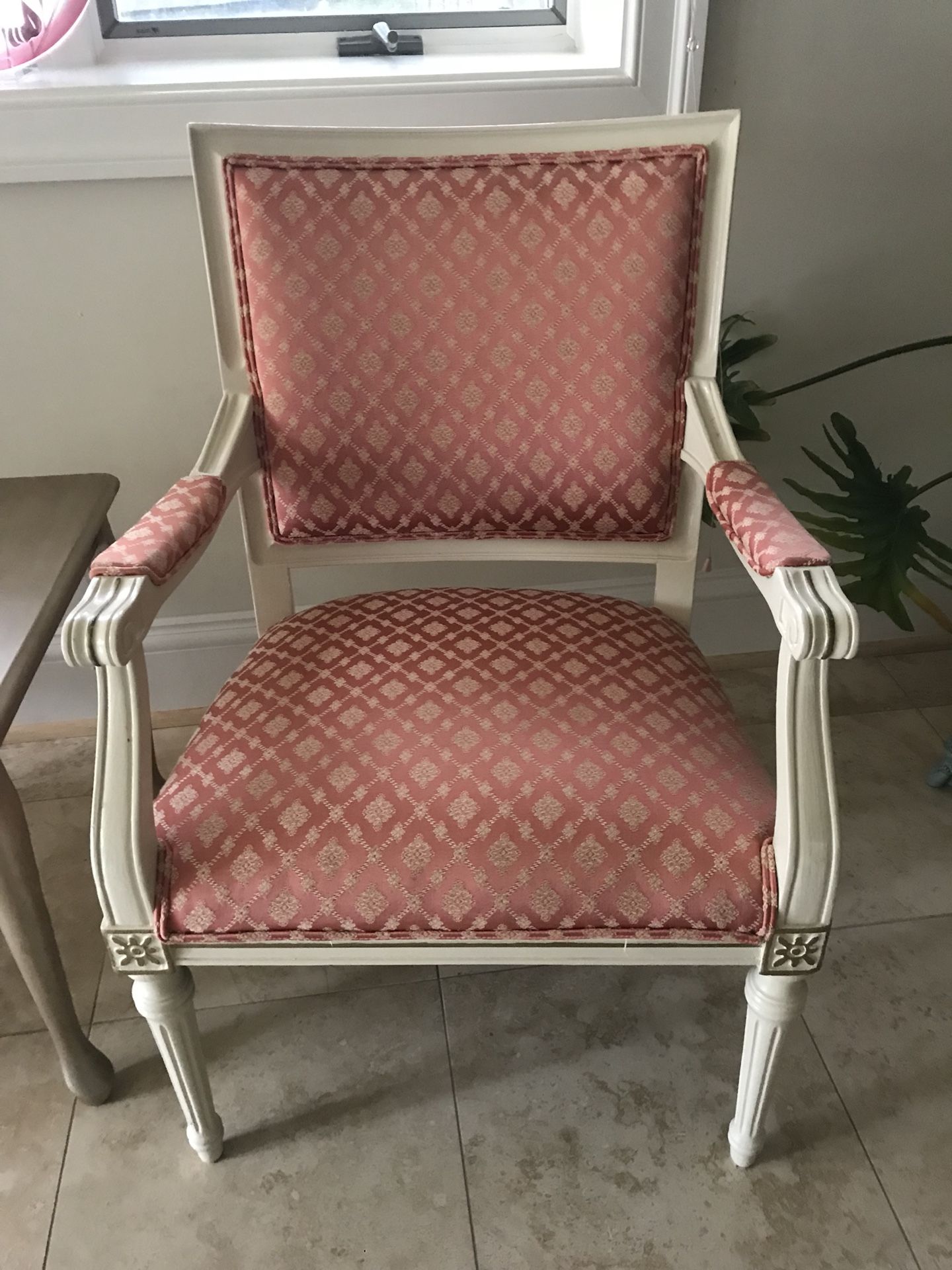 2 matching elegant chairs for sale. New custom upholstery. Price is per chair