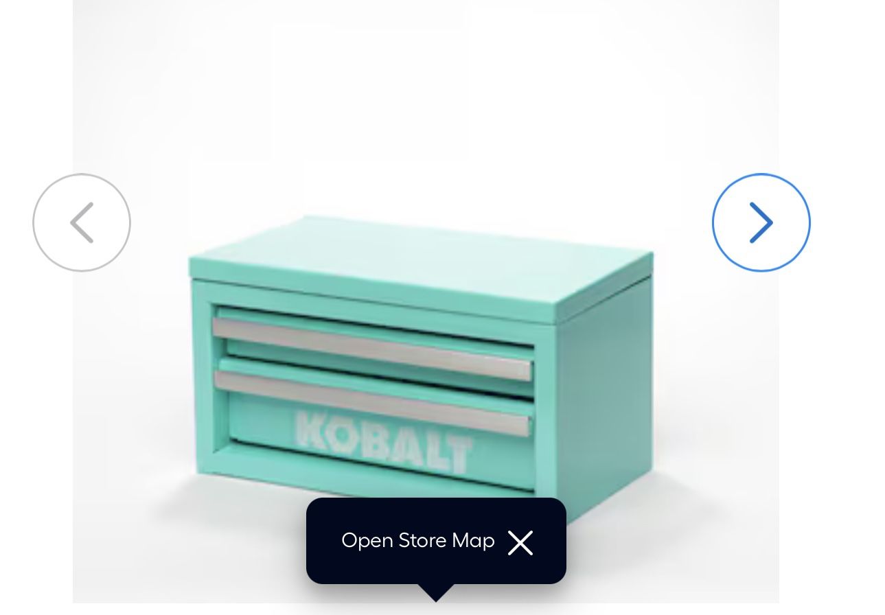 2 Drawer Teal Mini Kobalt tool Chest