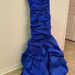 Royal blue gown dress
