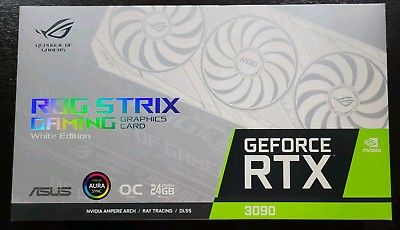 Asus GeForce RTX 3090 ROG Strix GPU Graphics Card White ROG-STRIX-RTX3090-O24G-W