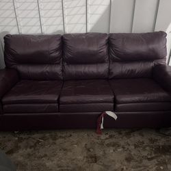 Leather Hide-a-bed Sofa