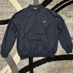 Masters Collection  Mens Size 2XL Black Dark Blue  1/4 Zip Golf Windbreaker Jacket