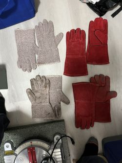 4 Pair Welder’s Gloves Two Used Two New $15 For All