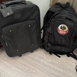 Small Carryon Luggage And Backpack 