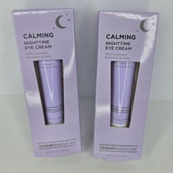 2~Global Beauty Care Calming Nighttime Eye Cream Lavender Melatonin & Aloe 0.5oz