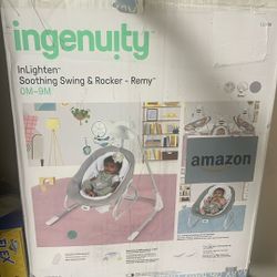 Ingenuity InLighten Soothing Swing & Rocker – Remy model.