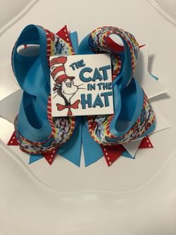 Dr Seuss thing 1 thing 2 Cat in the hat bow