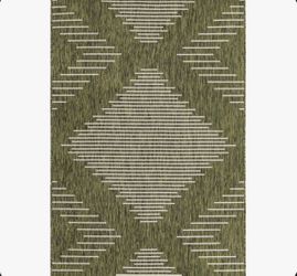 Rug green 5’3 x 8