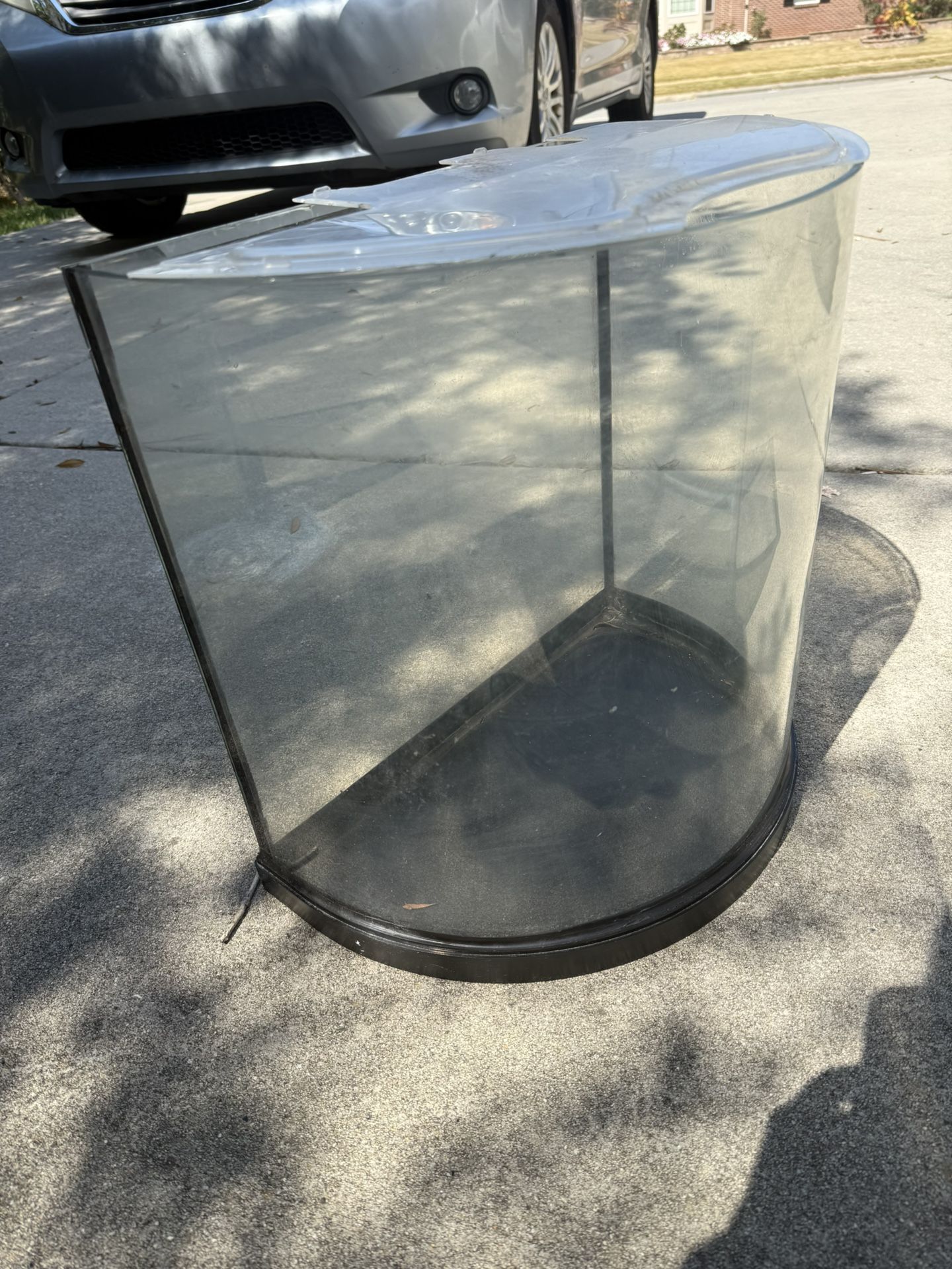 Fish tank: rimless, curved-front