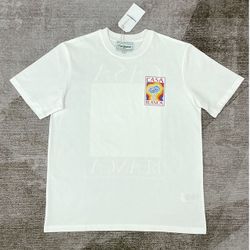 Casablanca Rainbow Mushroom Print T Shirt White 