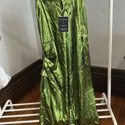 Cargo Wide Leg Pants In Peridot