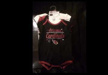 NFL Newborn & Infant Arizona Cardinals Cardinal Three-Piece Bodysuit Set 3-6 months
