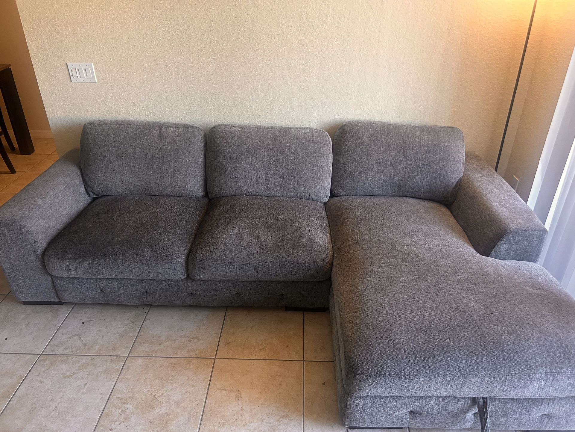 Grey Sectional With Storage