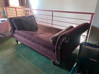 Burgundy Chaise Lounge Sofa