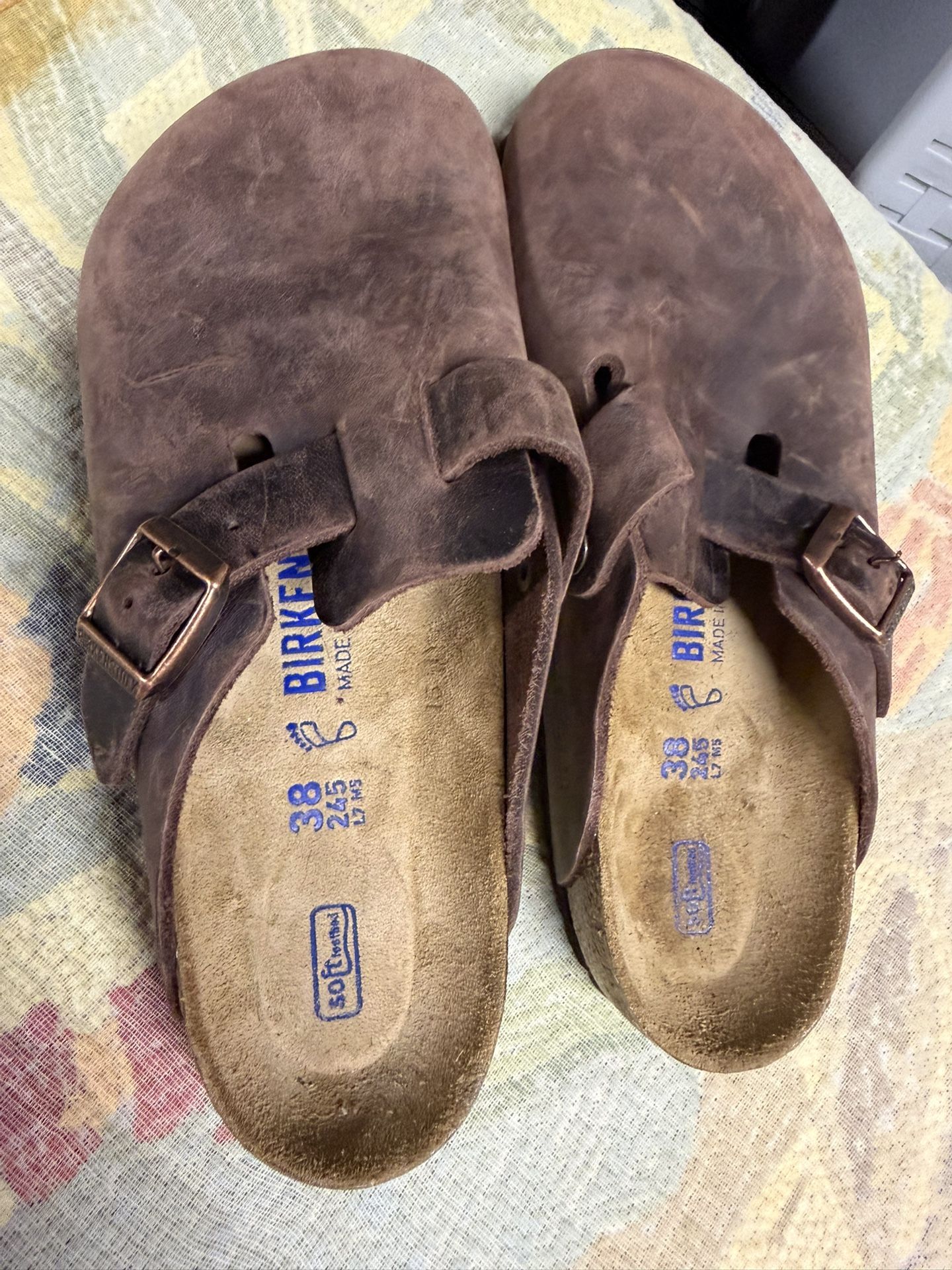 Birkenstock Boston Habana Oiled Leather Soft Footbed Reg 38 Size