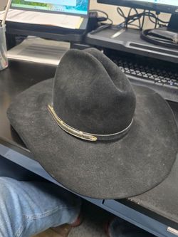 Resistol Black Gold 20X Beaver Black Western Cowboy Hatband Buckle...Size 6 7/8