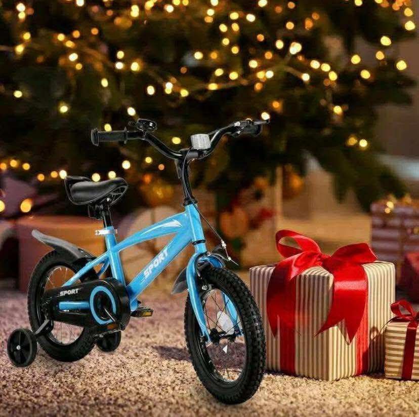 12 Inch Kids Girls and Boys Blue Bike with Training wheel Kid Bicycle