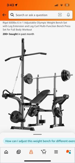 Weight Bench Set (Weights Not Included) 