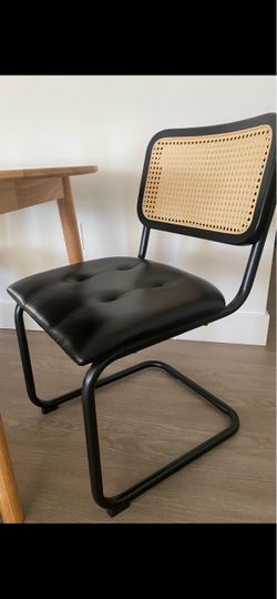 Rattan mid century modern dining chairs