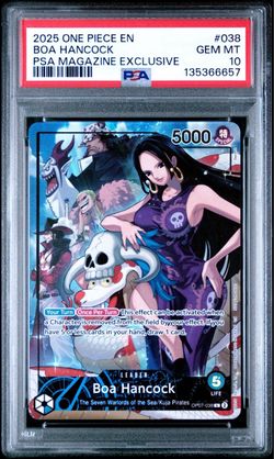 One Piece Boa Hancock PSA 10 Gem Mint Card