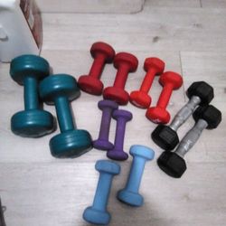 2 4 Pnd Sets Dumbbells, 2 3 Pnd Sets Dumbells, 2 And 1.5 Dumbbells 