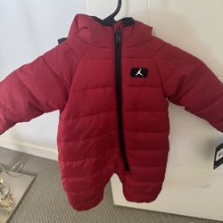 BRAND NEW Jordan Jumpman Baby Snowsuit – Red – 3 Months