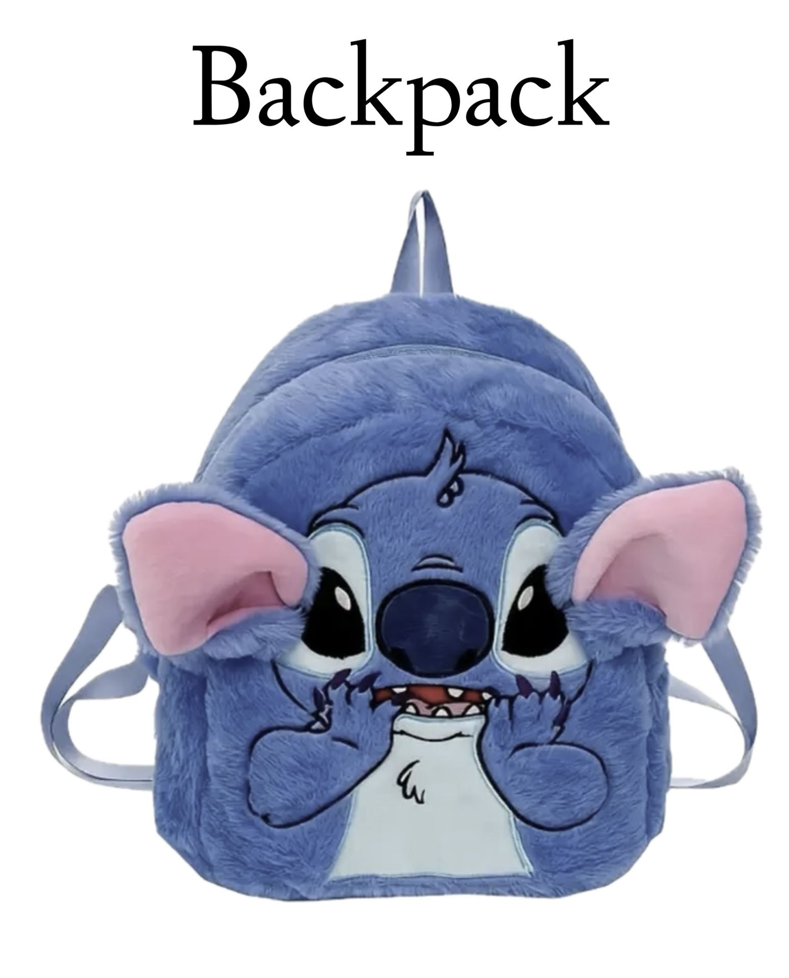 Stitch Small Plush Backpack/Bag W/ Keychain/Charm