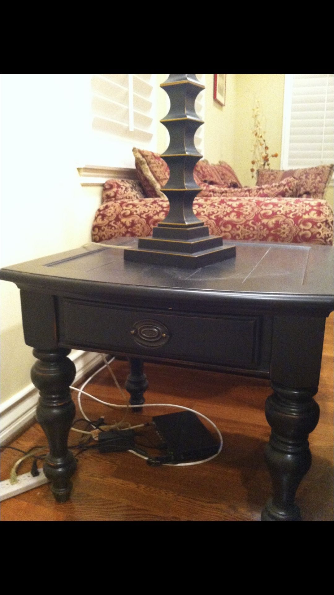 Very New Antique Style Real Wood Side Table