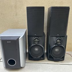 Speaker Bundle – Sony Subwoofer + Boston + Sharp Speakers 