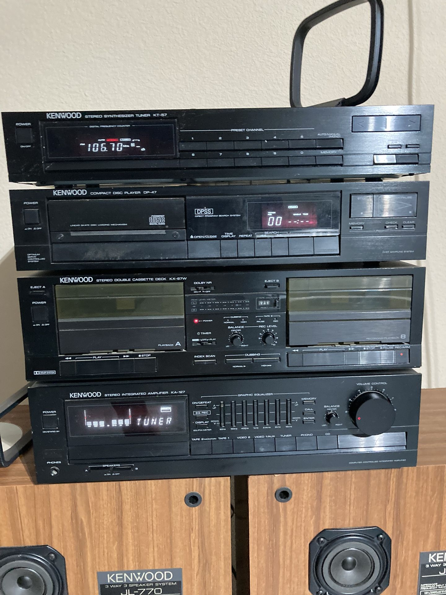 VINTAGE KENWOOD HOME STEREO RACK SYSTEM