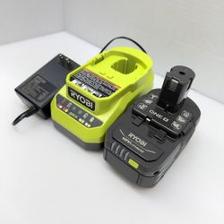 RYOBI ONE+ 18V PBP005 4AH LITHIUM BATTERY W/ PCG002 CHARGER (CMP130674)